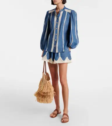 Zimmermann Awaken lace-trimmed denim shirt | Thumbnail 2 Zimmermann Awaken lace-trimmed denim shirt | Thumbnail 2