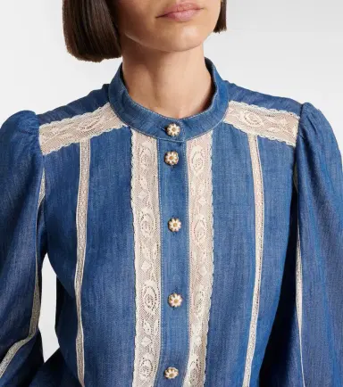 Zimmermann Awaken lace-trimmed denim shirt | Thumbnail 5 Zimmermann Awaken lace-trimmed denim shirt | Thumbnail 5