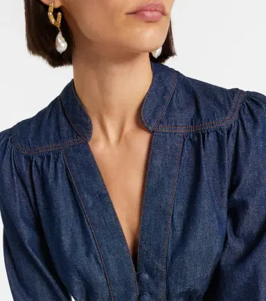 Zimmermann Awaken denim blouse | Thumbnail 3 Zimmermann Awaken denim blouse | Thumbnail 3
