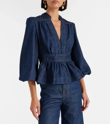 Zimmermann Awaken denim blouse | Thumbnail 6 Zimmermann Awaken denim blouse | Thumbnail 6