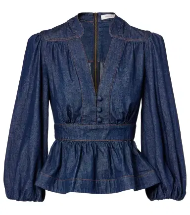 Zimmermann Awaken denim blouse | Thumbnail 1 Zimmermann Awaken denim blouse | Thumbnail 1