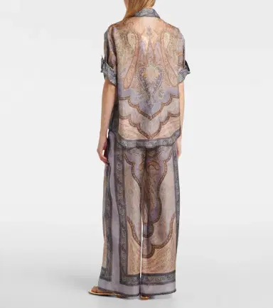 Zimmermann Wanderlust printed silk wide-leg pants | Thumbnail 4 Zimmermann Wanderlust printed silk wide-leg pants | Thumbnail 4