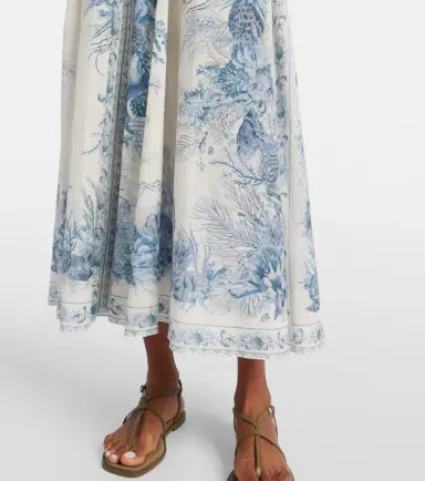Zimmermann Wanderlust cotton midi skirt | Thumbnail 2 Zimmermann Wanderlust cotton midi skirt | Thumbnail 2