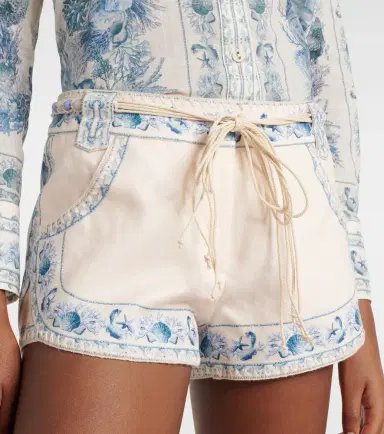 Zimmermann Wanderlust belted floral linen shorts | Thumbnail 4 Zimmermann Wanderlust belted floral linen shorts | Thumbnail 4