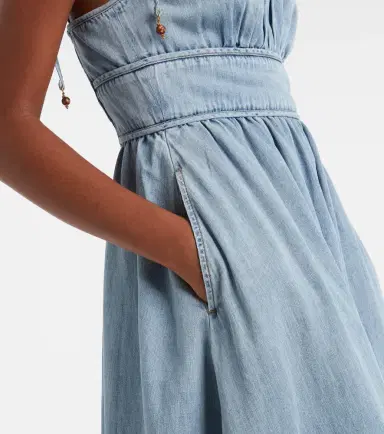 Zimmermann Wanderlust denim midi dress | Thumbnail 5 Zimmermann Wanderlust denim midi dress | Thumbnail 5