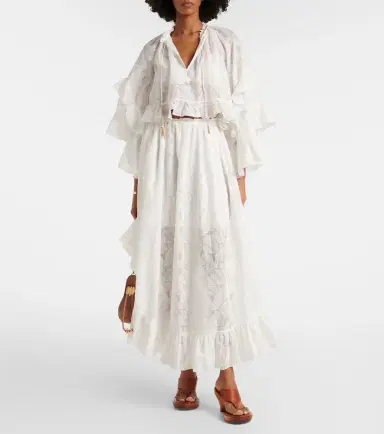 Zimmermann Daylight ruffled cotton-blend maxi skirt | Thumbnail 4 Zimmermann Daylight ruffled cotton-blend maxi skirt | Thumbnail 4