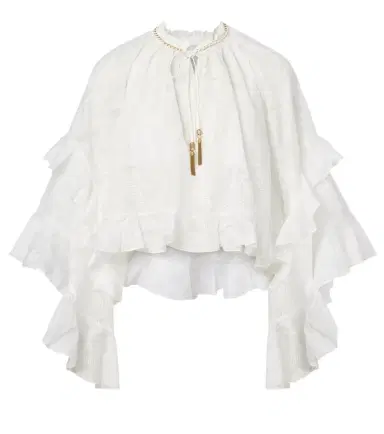 Zimmermann Daylight ruffled cotton-blend blouse | Thumbnail 1 Zimmermann Daylight ruffled cotton-blend blouse | Thumbnail 1