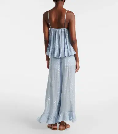 Zimmermann Daylight semi-sheer chiffon wide-leg pants | Thumbnail 2 Zimmermann Daylight semi-sheer chiffon wide-leg pants | Thumbnail 2