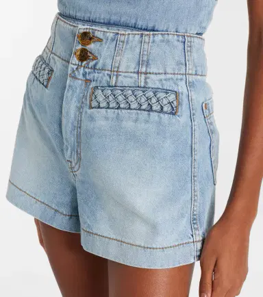 Zimmermann Wanderlust denim shorts | Thumbnail 2 Zimmermann Wanderlust denim shorts | Thumbnail 2
