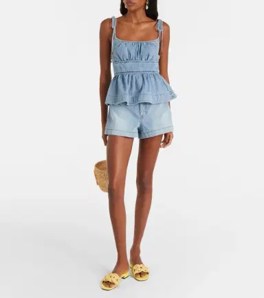 Zimmermann Wanderlust denim shorts | Thumbnail 5 Zimmermann Wanderlust denim shorts | Thumbnail 5