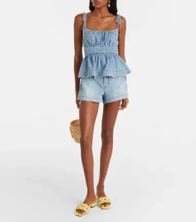 Zimmermann Wanderlust denim top | Thumbnail 5 Zimmermann Wanderlust denim top | Thumbnail 5
