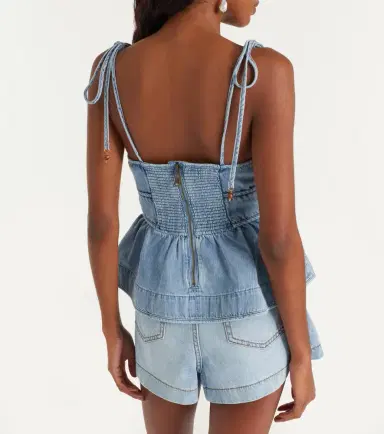 Zimmermann Wanderlust denim top | Thumbnail 6 Zimmermann Wanderlust denim top | Thumbnail 6