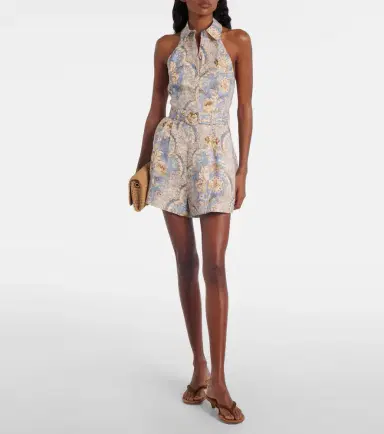 Zimmermann Daylight printed linen romper | Thumbnail 5 Zimmermann Daylight printed linen romper | Thumbnail 5