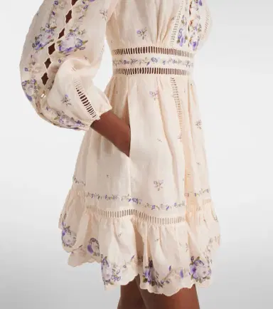 Zimmermann Patience floral linen minidress | Thumbnail 2 Zimmermann Patience floral linen minidress | Thumbnail 2
