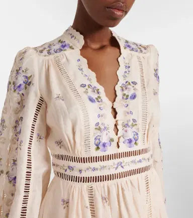 Zimmermann Patience floral linen minidress | Thumbnail 3 Zimmermann Patience floral linen minidress | Thumbnail 3