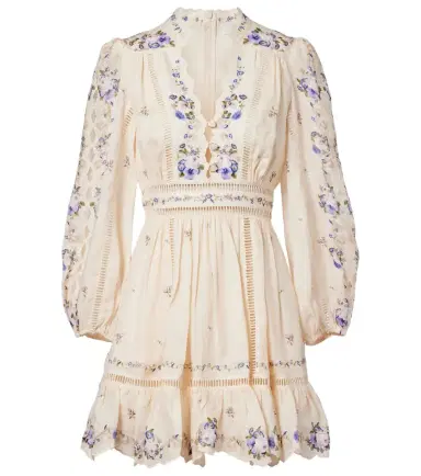 Zimmermann Patience floral linen minidress | Thumbnail 1 Zimmermann Patience floral linen minidress | Thumbnail 1