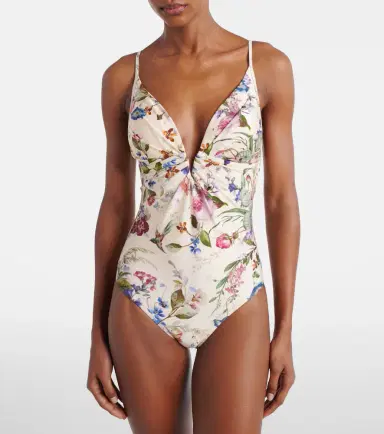 Zimmermann Patience floral gathered swimsuit | Thumbnail 2 Zimmermann Patience floral gathered swimsuit | Thumbnail 2