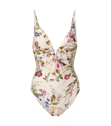 Zimmermann Patience floral gathered swimsuit | Thumbnail 1 Zimmermann Patience floral gathered swimsuit | Thumbnail 1