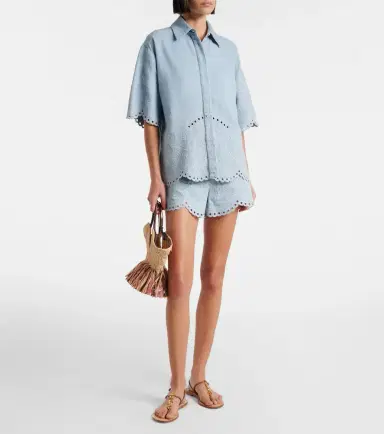 Zimmermann Daylight broderie anglaise denim shirt | Thumbnail 6 Zimmermann Daylight broderie anglaise denim shirt | Thumbnail 6