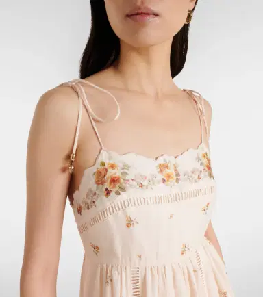 Zimmermann Patience floral linen midi dress | Thumbnail 3 Zimmermann Patience floral linen midi dress | Thumbnail 3