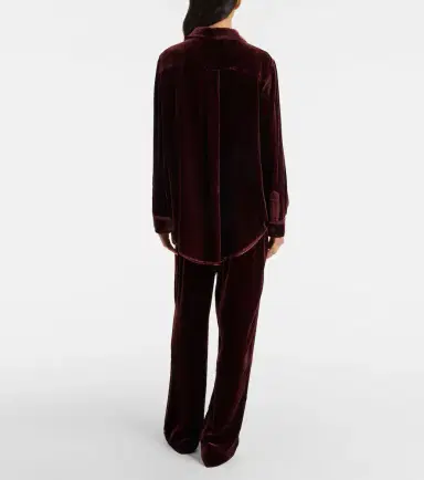 Asceno London velvet pajama pants | Thumbnail 3 Asceno London velvet pajama pants | Thumbnail 3