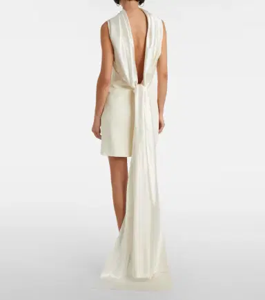 Danielle Frankel Bridal Mimi wool-blend minidress | Thumbnail 2 Danielle Frankel Bridal Mimi wool-blend minidress | Thumbnail 2