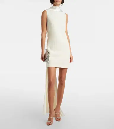 Danielle Frankel Bridal Mimi wool-blend minidress | Thumbnail 3 Danielle Frankel Bridal Mimi wool-blend minidress | Thumbnail 3