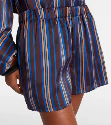 Asceno Franca striped silk charmeuse pajama shorts | Thumbnail 2 Asceno Franca striped silk charmeuse pajama shorts | Thumbnail 2