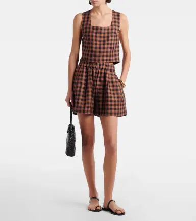 Asceno Checked linen shorts | Thumbnail 4 Asceno Checked linen shorts | Thumbnail 4