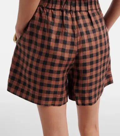 Asceno Checked linen shorts | Thumbnail 5 Asceno Checked linen shorts | Thumbnail 5