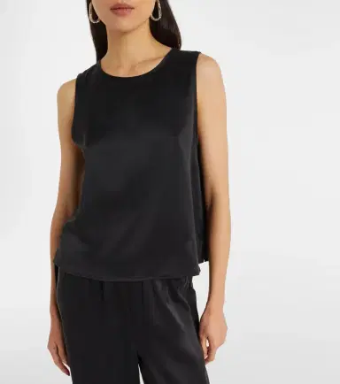Asceno Sofia silk charmeuse tank top | Thumbnail 4 Asceno Sofia silk charmeuse tank top | Thumbnail 4