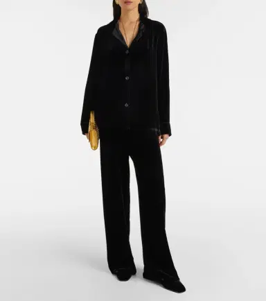 Asceno Austin velvet wide-leg pants | Thumbnail 2 Asceno Austin velvet wide-leg pants | Thumbnail 2