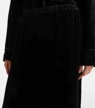 Asceno Austin velvet wide-leg pants | Thumbnail 5 Asceno Austin velvet wide-leg pants | Thumbnail 5