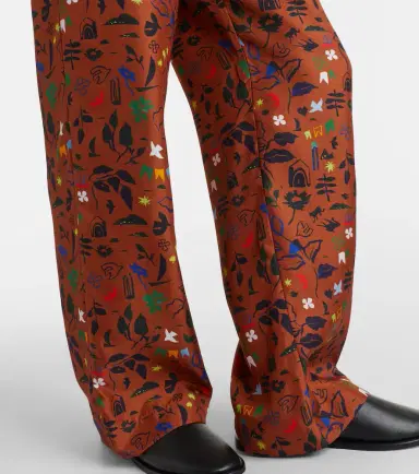 Asceno Aurelia printed silk twill wide-leg pants | Thumbnail 3 Asceno Aurelia printed silk twill wide-leg pants | Thumbnail 3