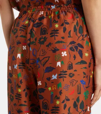 Asceno Aurelia printed silk twill wide-leg pants | Thumbnail 5 Asceno Aurelia printed silk twill wide-leg pants | Thumbnail 5