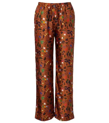 Asceno Aurelia printed silk twill wide-leg pants | Thumbnail 1 Asceno Aurelia printed silk twill wide-leg pants | Thumbnail 1