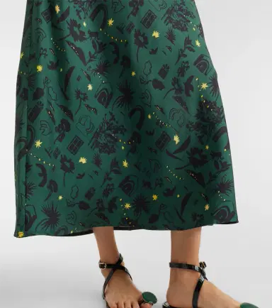 Asceno Valencia printed silk charmeuse maxi dress | Thumbnail 3 Asceno Valencia printed silk charmeuse maxi dress | Thumbnail 3