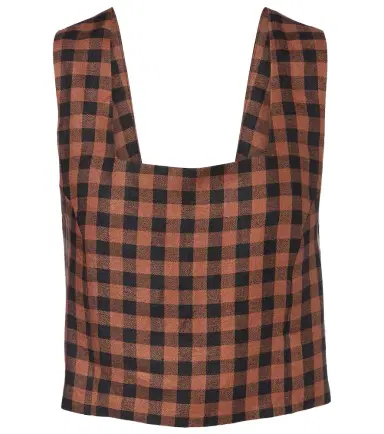 ASCENO Checked linen top | Thumbnail 1 ASCENO Checked linen top | Thumbnail 1