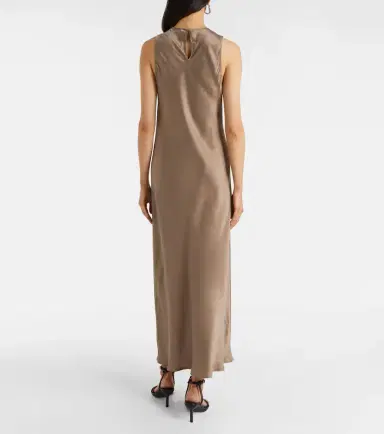 Asceno Valencia silk charmeuse maxi dress | Thumbnail 5 Asceno Valencia silk charmeuse maxi dress | Thumbnail 5