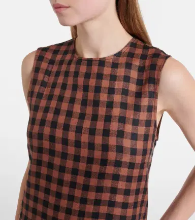 Asceno Tallin gingham linen maxi dress | Thumbnail 4 Asceno Tallin gingham linen maxi dress | Thumbnail 4