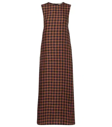 Asceno Tallin gingham linen maxi dress | Thumbnail 1 Asceno Tallin gingham linen maxi dress | Thumbnail 1
