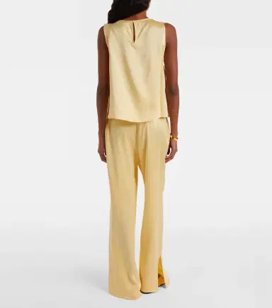Asceno Loreto silk charmeuse wide-leg pants | Thumbnail 4 Asceno Loreto silk charmeuse wide-leg pants | Thumbnail 4