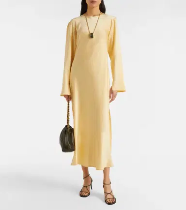 ASCENO Salina silk charmeuse midi dress | Thumbnail 5 ASCENO Salina silk charmeuse midi dress | Thumbnail 5