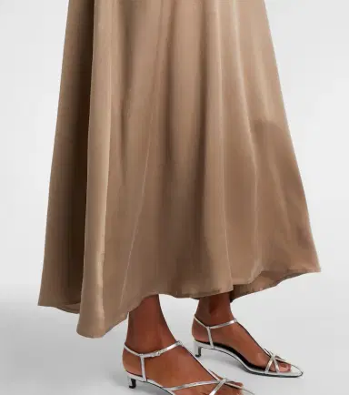 Asceno Melfi silk twill maxi dress | Thumbnail 4 Asceno Melfi silk twill maxi dress | Thumbnail 4