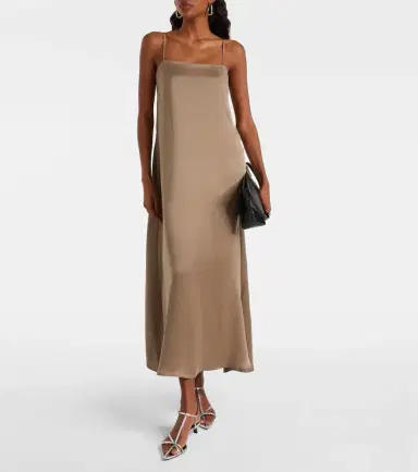 Asceno Melfi silk twill maxi dress | Thumbnail 5 Asceno Melfi silk twill maxi dress | Thumbnail 5