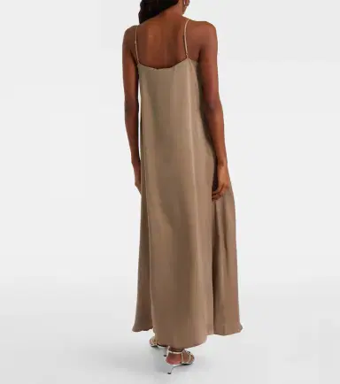 Asceno Melfi silk twill maxi dress | Thumbnail 6 Asceno Melfi silk twill maxi dress | Thumbnail 6