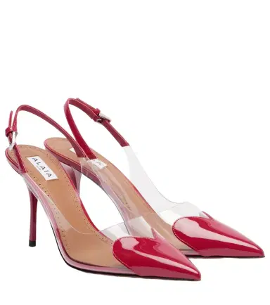 Alaïa Alaïa Le Caur 90 patent leather slingback pumps | Thumbnail 1 Alaïa Alaïa Le Caur 90 patent leather slingback pumps | Thumbnail 1