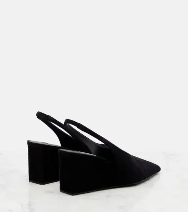 Alaïa Alaïa Cube 75 wedge slingback suede pumps | Thumbnail 2 Alaïa Alaïa Cube 75 wedge slingback suede pumps | Thumbnail 2