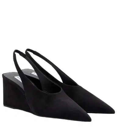 Alaïa Alaïa Cube 75 wedge slingback suede pumps | Thumbnail 1 Alaïa Alaïa Cube 75 wedge slingback suede pumps | Thumbnail 1