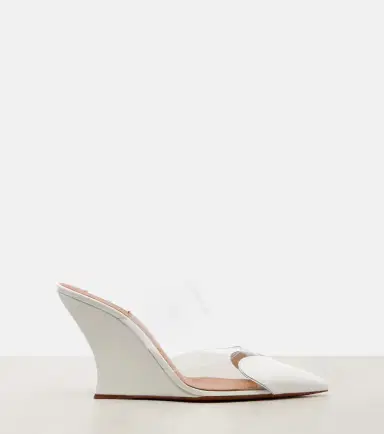 Alaïa Alaïa Le Caur 90 leather and PU wedge mules | Thumbnail 4 Alaïa Alaïa Le Caur 90 leather and PU wedge mules | Thumbnail 4